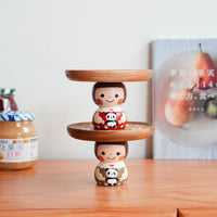 Kiezakka 木繪雜貨 Pedestal Plate - Panda KZ02
