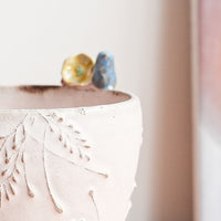Satomi Motohashi 本橋里美 Bird and Flower Cup and Saucer SM17