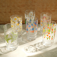 Aderia Glass Retro Tumbler - Tulip