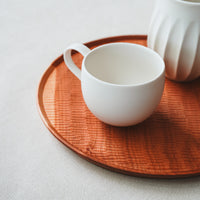 Kazunori Takatsuka 高塚和則 Round Cherry Wood Tray KU03