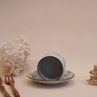 Kei Mitsumochi ミツ持啓 Cherry Mug with Saucer - Yellow  KM12