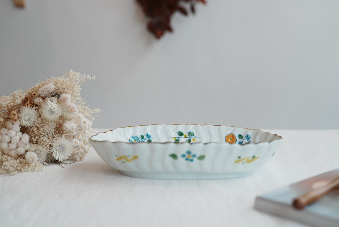 TATA Pottery Studio 田中大輝 & 田边桂- Porcelain Oval Bowl - Large TP08