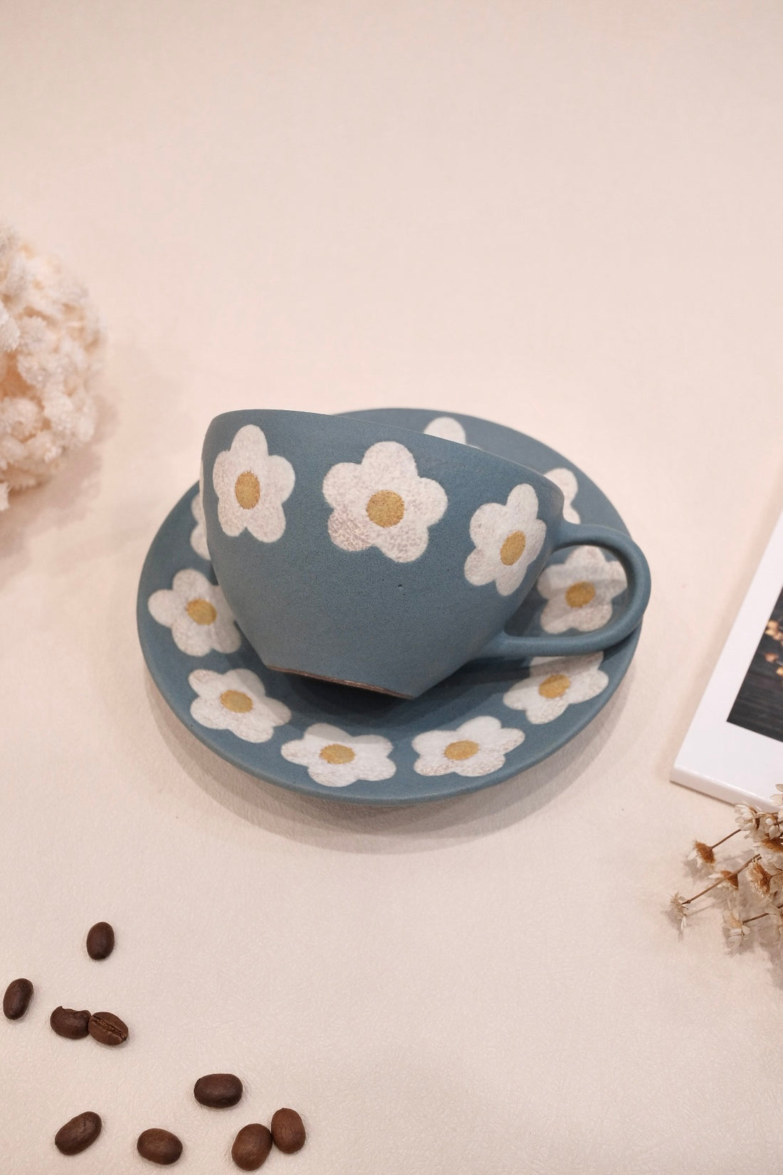 Kei Mitsumochi ミツ持啓 Flower Mug - Lake Blue KM58