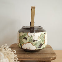 Cool Banana Black Pottery with Gold Detailing Teapot