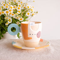 Hacorie 石丸和美 Mug with Saucer Set - Geometry HC11