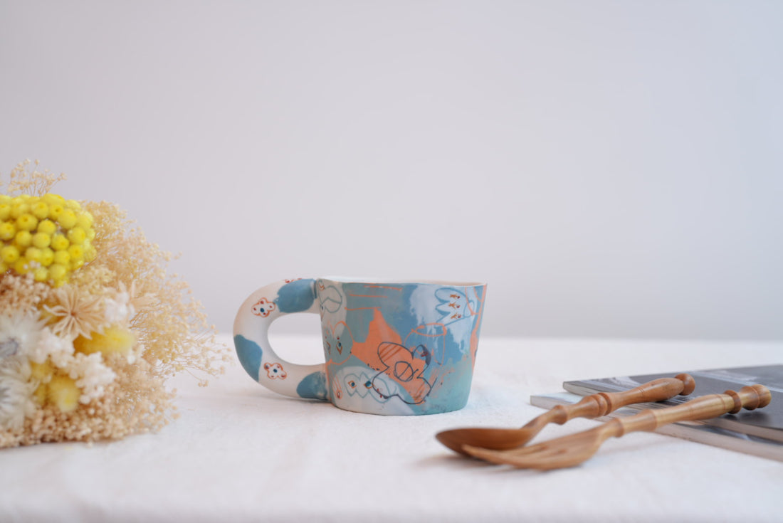 Hamasaka Naoko 浜坂尚子  Hand Painted Mug - HN02 #1