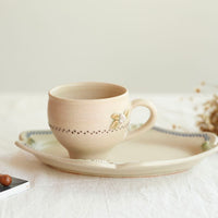 谷口なづみ Flower Embossed Ceramic Mug - Dot