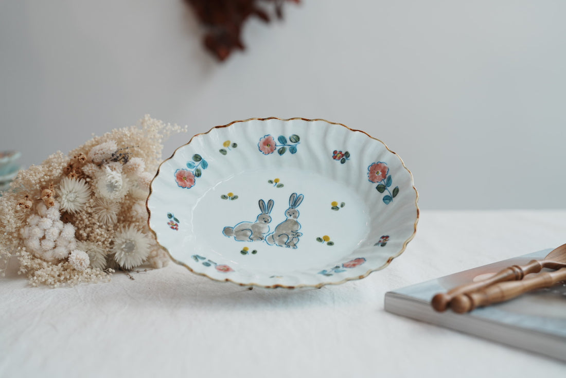 TATA Pottery Studio 田中大輝 & 田边桂- Porcelain Oval Bowl - Medium TP09 #5