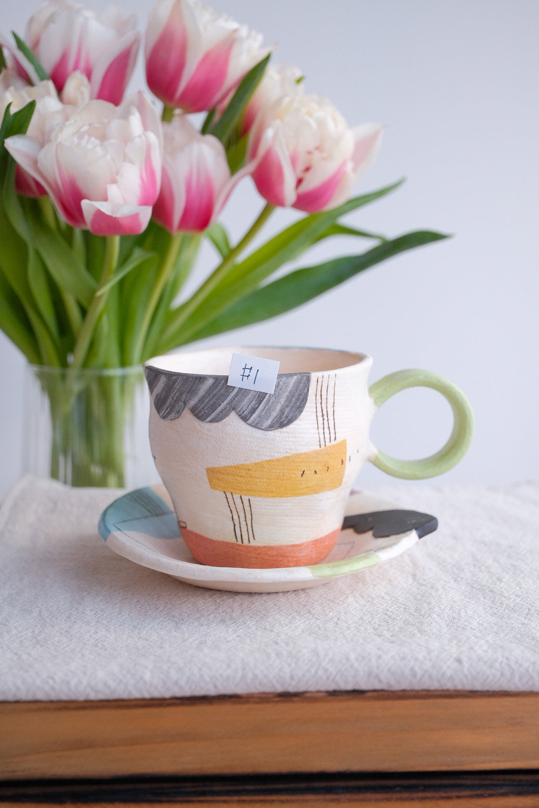 Hacorie 石丸和美 Mug with Saucer - Irregular Shape HC24