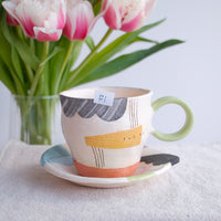 Hacorie 石丸和美 Mug with Saucer - Irregular Shape HC24