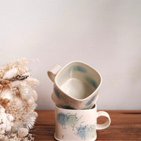 Zing Studio Hand-made Small Square Mug - Blue