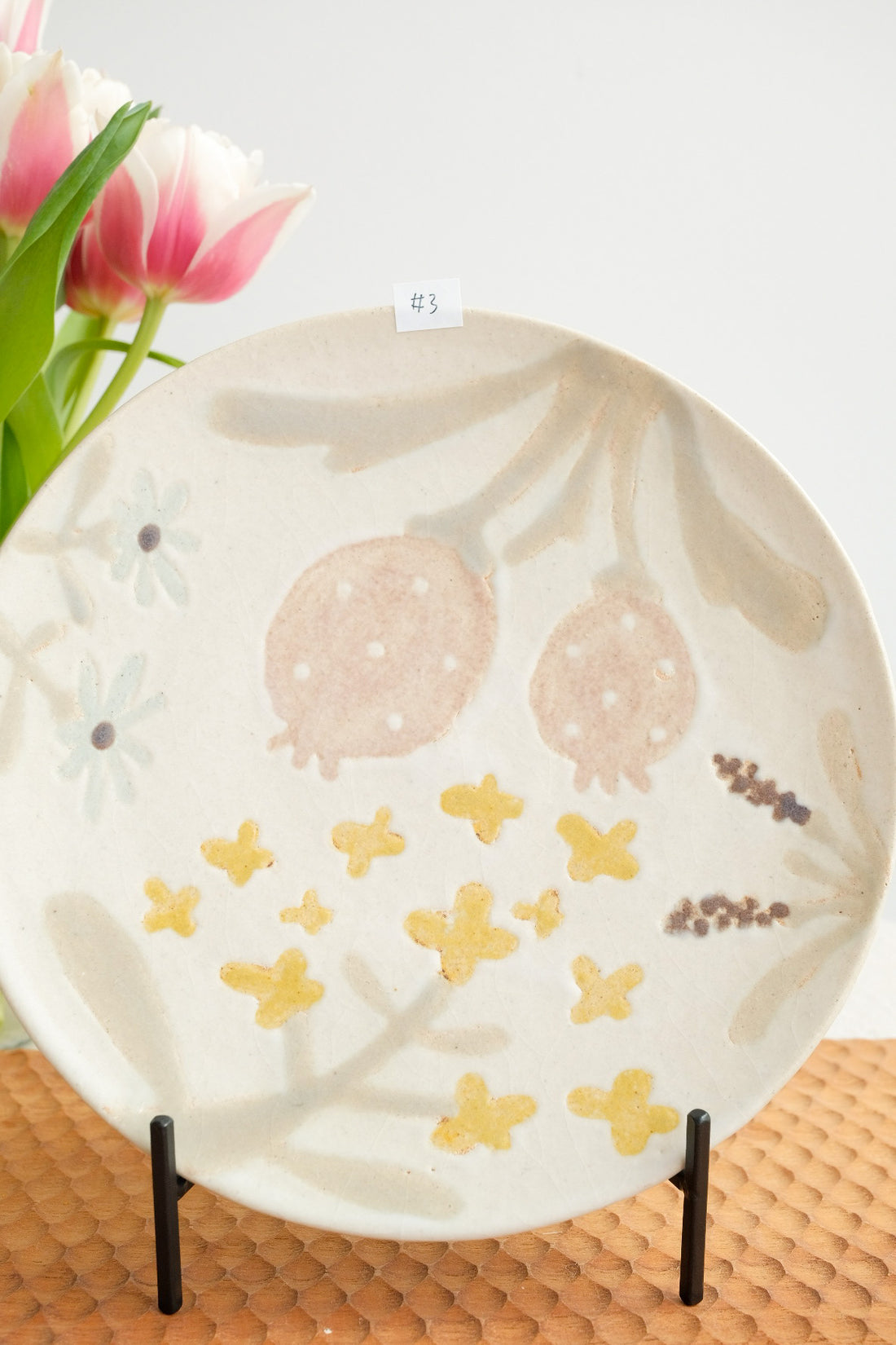 Makiko Okizawa 冲澤真纪子- 21cm Flower Plate MA08