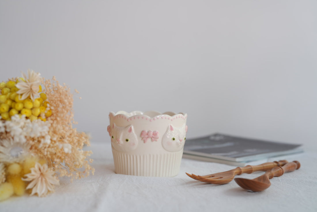 Sugar Poppo Straight Mug - White Cat SP29