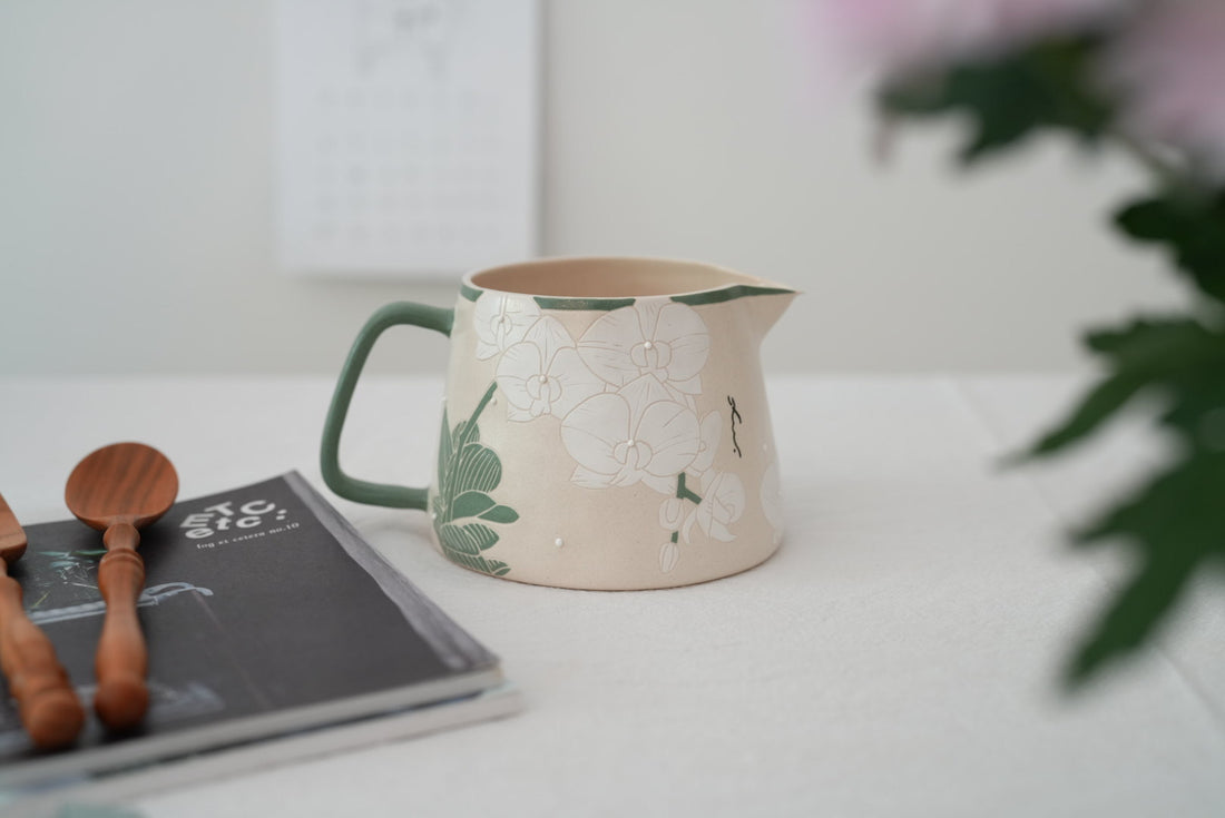 Shirogarasu Studio Moth Orchids Coffee Jug