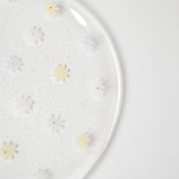 Fuji Glass Studio Flower Plate Yellow 14cm