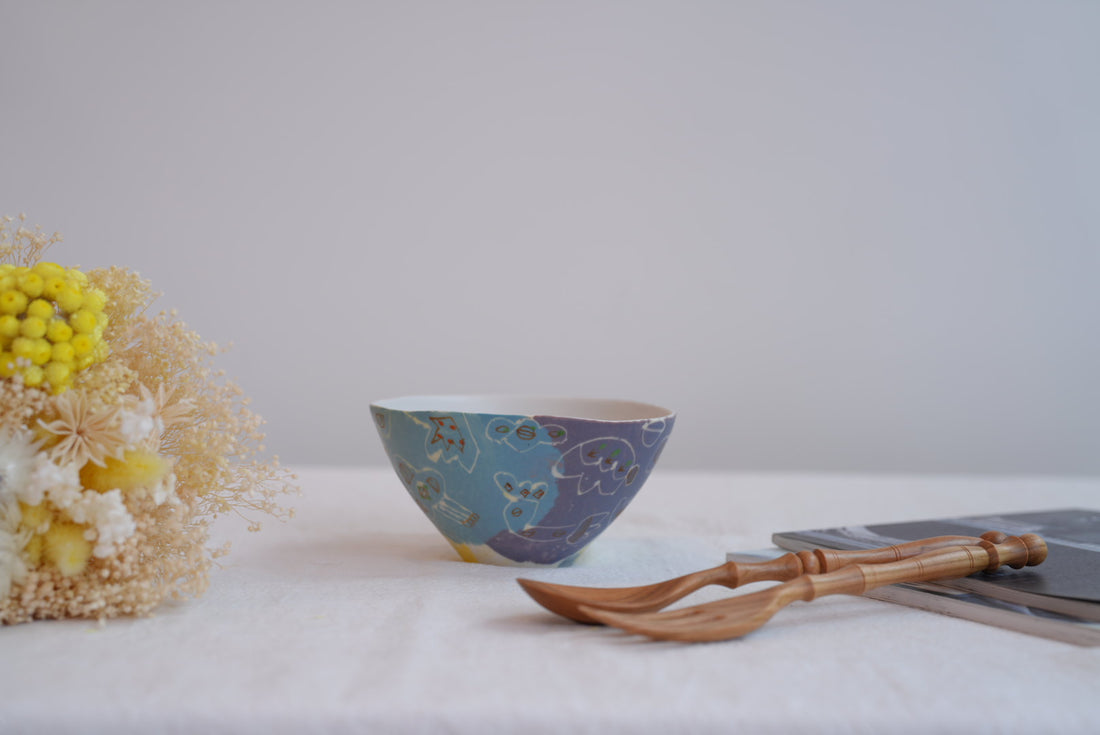 Hamasaka Naoko 浜坂尚子  Hand Painted Bowl - HN03 #3