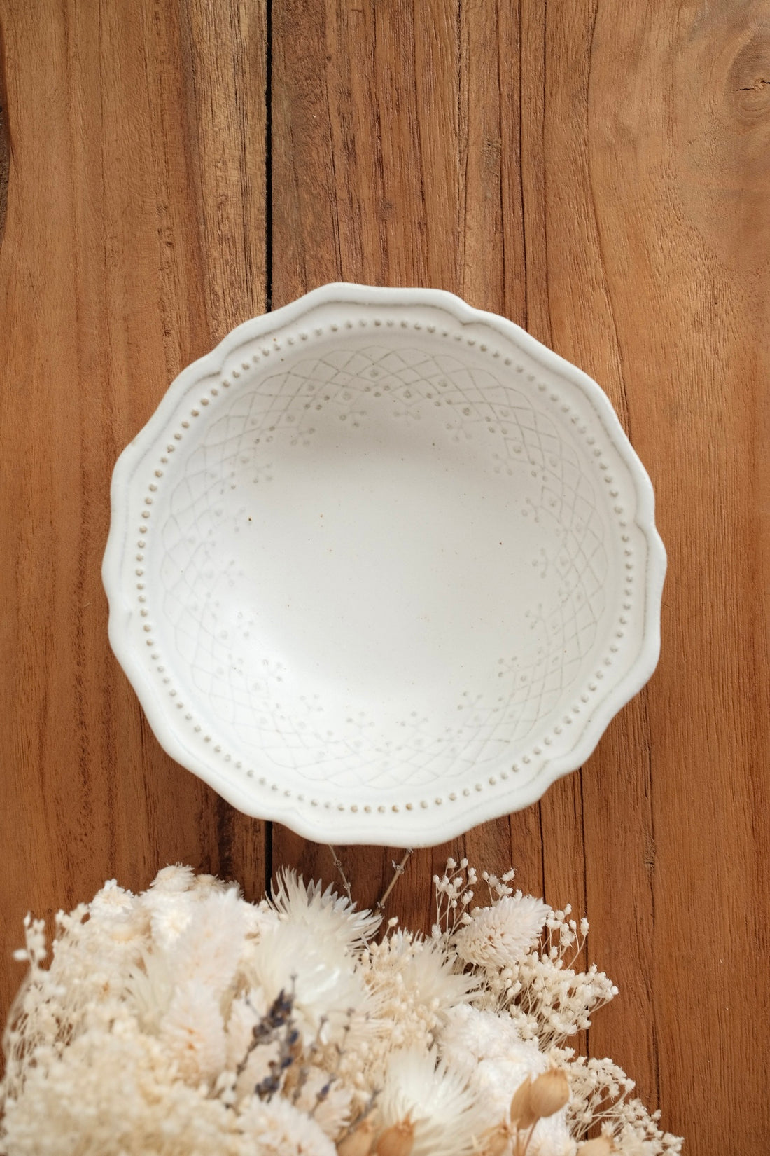 Mashiko Ware White Lace Collection