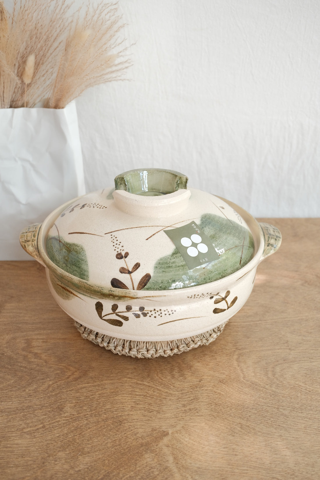 Donabe Banko Ware No.9 Grass Clay Pot