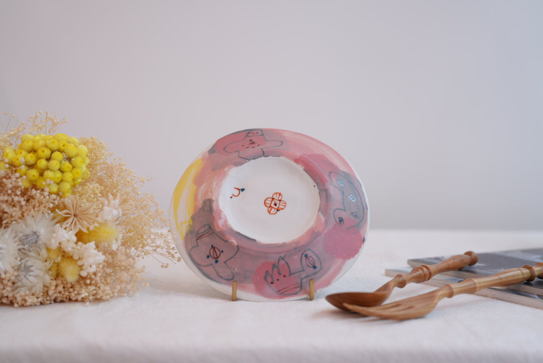 Hamasaka Naoko 浜坂尚子  Hand Painted Saucer - HN01 #3