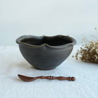Hirokazu Furutani 古谷浩一 - Dark Brown Pear Shaped 19cm Bowl HF22