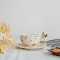 Sugar Poppo Mug with Saucer - Cherry SP18