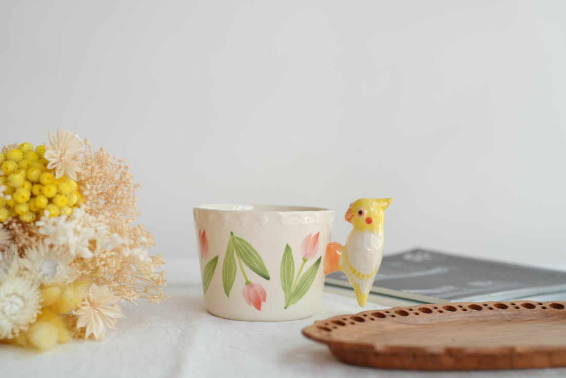 Sugar Poppo Tulip Mug (with Parrot Handle)  SP12