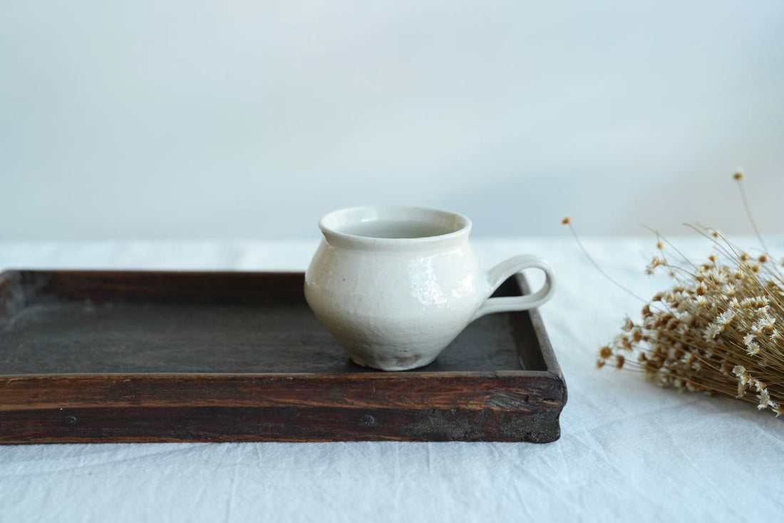 Hirokazu Furutani 古谷浩一 - White Tetsuzan Round Mug HF29