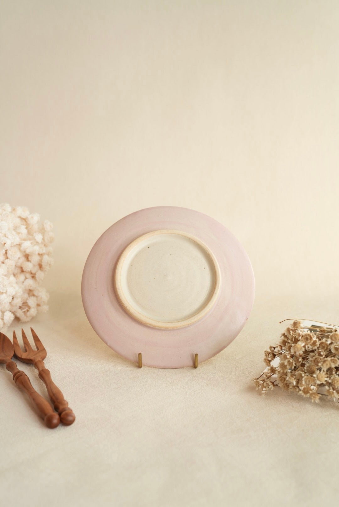 Makiko Sato 佐藤牧子- Pink Mixed Pattern Round Plate MS03