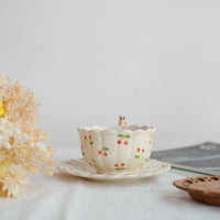 Sugar Poppo Mug with Saucer - Cherry SP18