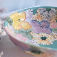 Seto Ware Flower Deep Plate