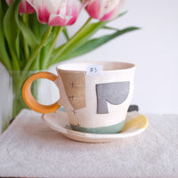 Hacorie 石丸和美 Mug with Saucer - Irregular Shape HC24