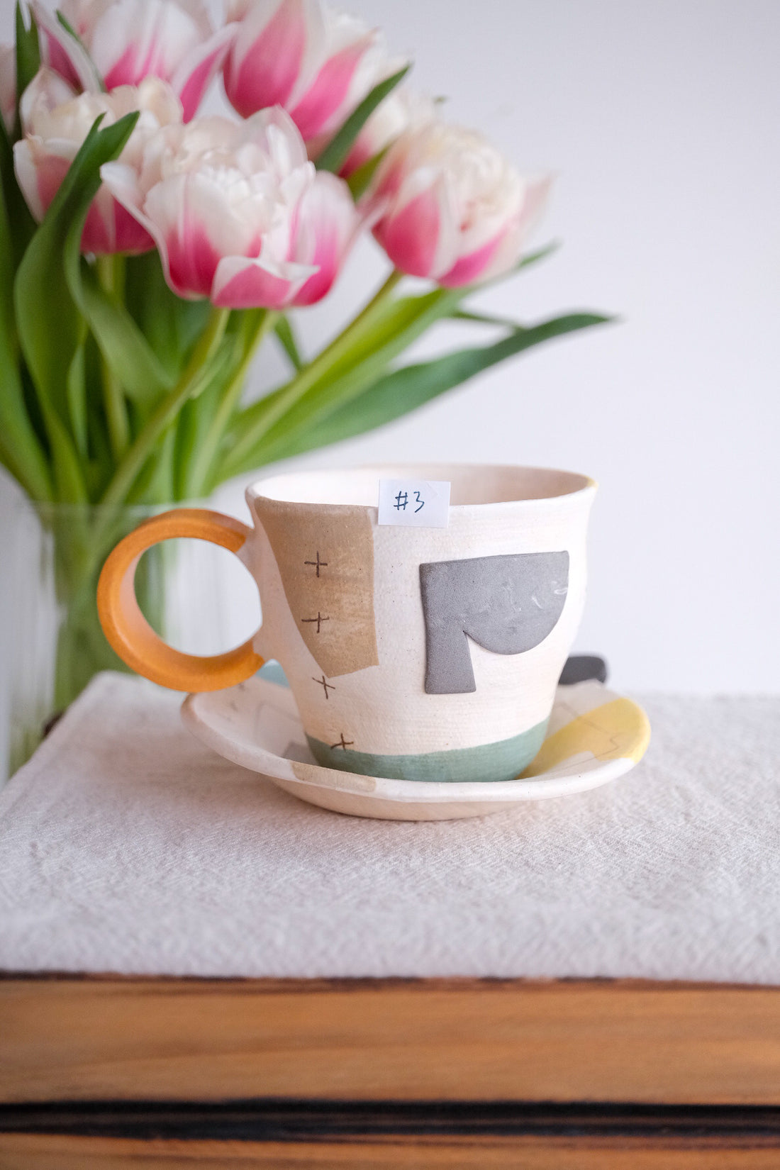 Hacorie 石丸和美 Mug with Saucer - Irregular Shape HC24