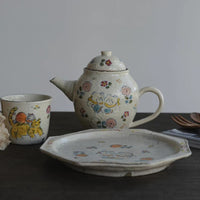 TATA Pottery Studio 田中大輝 & 田边桂- Slip Octagon Plate TP06 #2