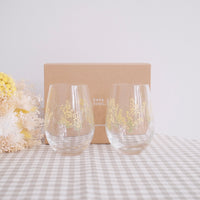 Toyo Sasaki Pair of Tumblers 400ml Acacia Design