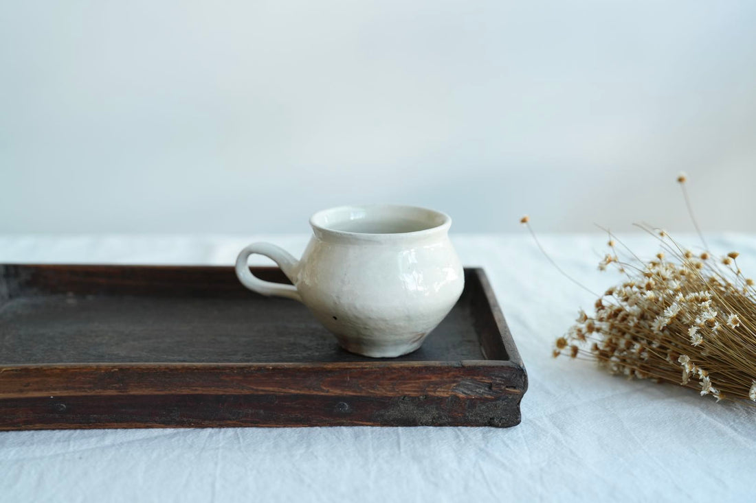 Hirokazu Furutani 古谷浩一 - White Tetsuzan Round Mug HF29