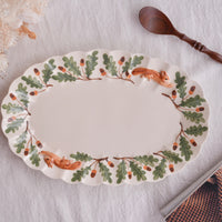 Sugar Poppo Oval Plate - Pinecone SP22
