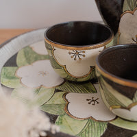 Cool Banana Black Pottery with Gold Detailing Teapot