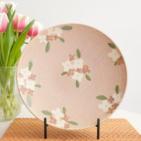 Makiko Okizawa 冲澤真纪子- 24cm Pink Flower Plate MA07