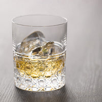 Kagami Crystal - Whiskey Glass, Edo Kiriko “Octagonal Basket Weave”