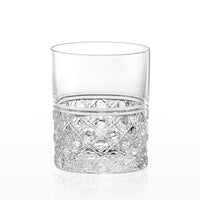 Kagami Crystal - Whiskey Glass, Edo Kiriko “Octagonal Basket Weave”