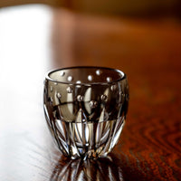 Kagami Crystal - Sake Glass, Edo Kiriko “Lotus Flower” By Satoshi Nabetani, Master of traditional crafts