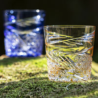 Kagami Crystal - Whiskey Glass, Edo Kiriko “Mai”- Yellow