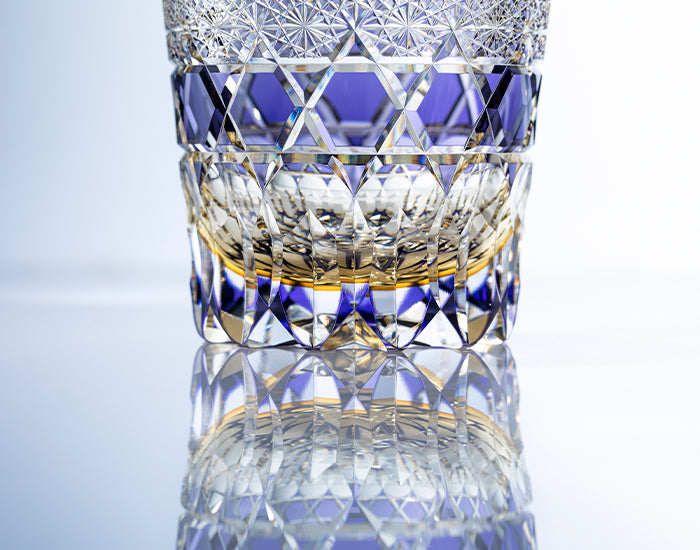 Whiskey Glass, Edo Kiriko Kasaneirome "Shihou"