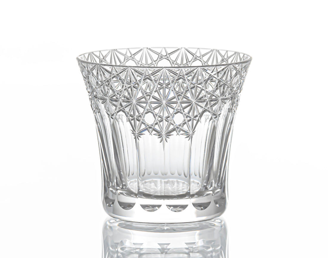 Kagami Crystal - Whiskey Glass, Edo Kiriko “Yume-iro” White