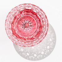 Kagami Crystal - Whiskey Glass, Edo Kiriko “Yume-iro” Red