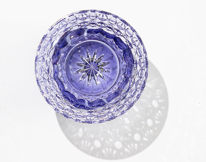 Kagami Crystal - Whiskey Glass, Edo Kiriko “Yume-iro” Purple