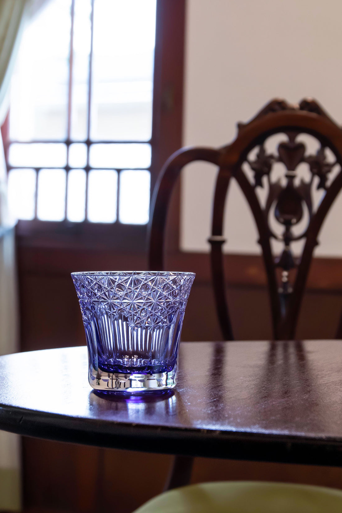 Kagami Crystal - Whiskey Glass, Edo Kiriko “Yume-iro” Purple