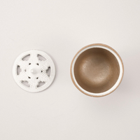 IWACHU Iron "Korosu" Flower Petal Incense Burner -White/Gold