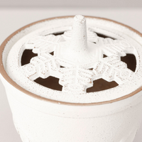 IWACHU Iron "Korosu" Flower Petal Incense Burner -White/Gold