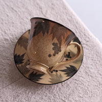 SiShuang Retro Grape Coffee Cup w Saucer Set